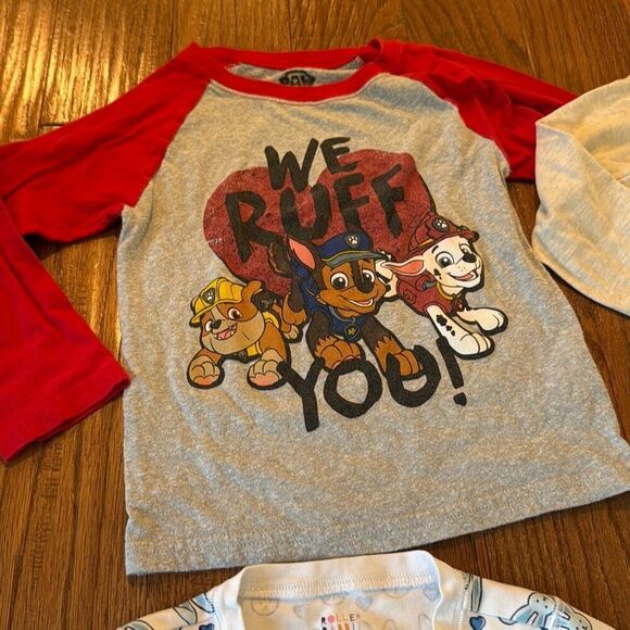 Boys 5t- 6 pajama holiday shirt bundle Roller Rabbit Pokemon Paw Patrol - Picture 5 of 12